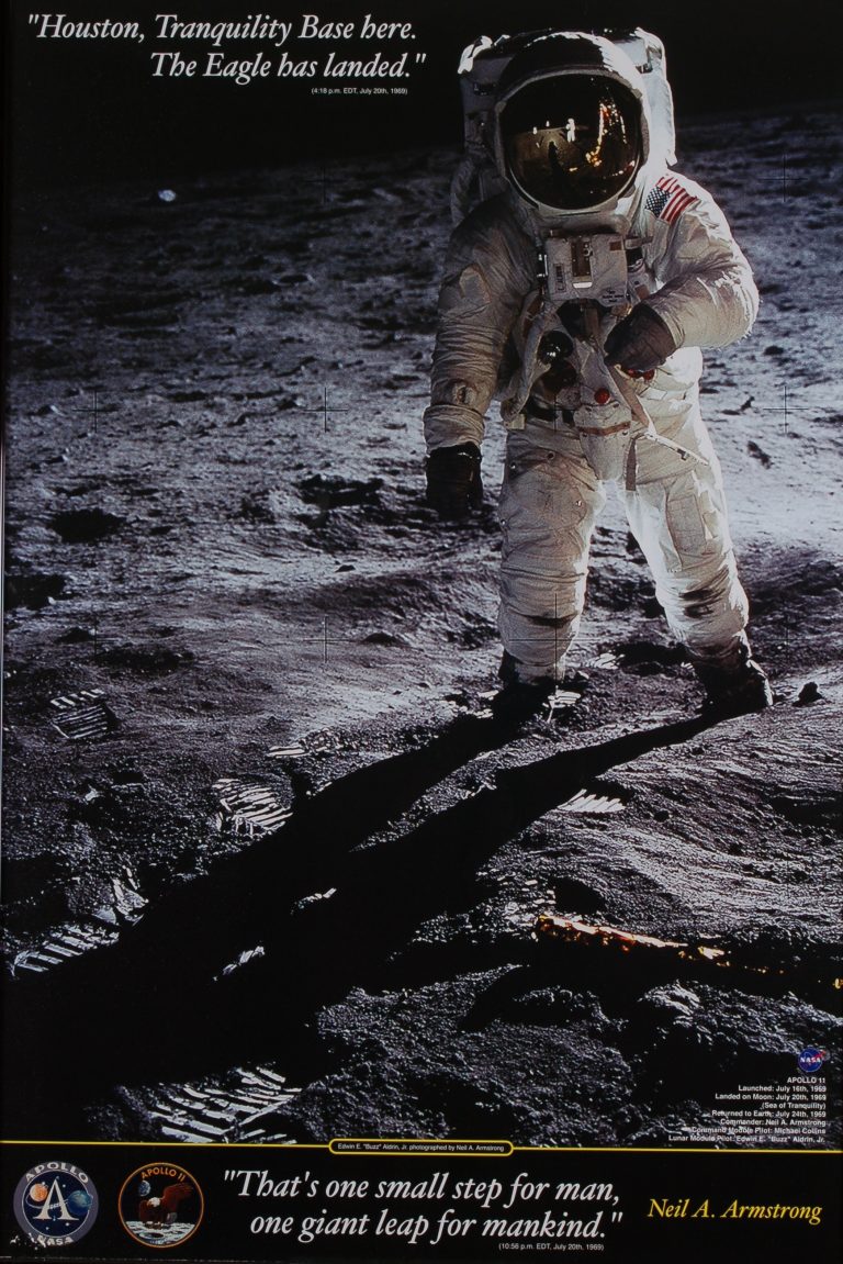 "Houston, tranquility base here, the eagle has landed" 1969