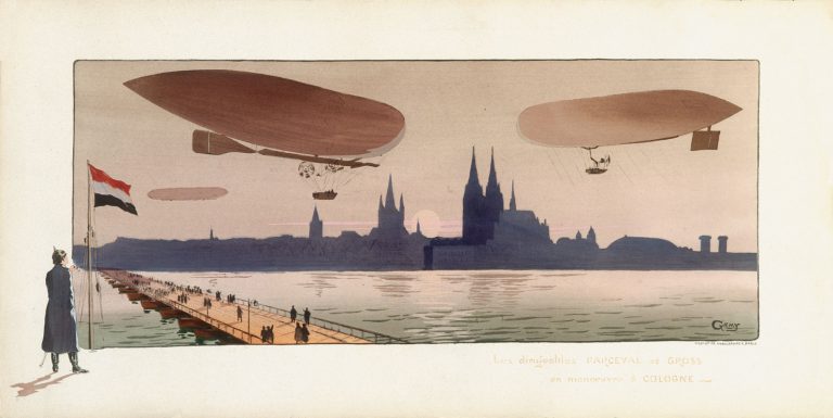 Les Dirigeables Parceval et Gross en Manœuvre à Cologne - 1909