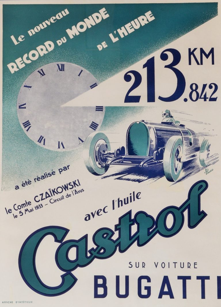 L'Huile Castrol - Record du Monde - Bugatti - 1933