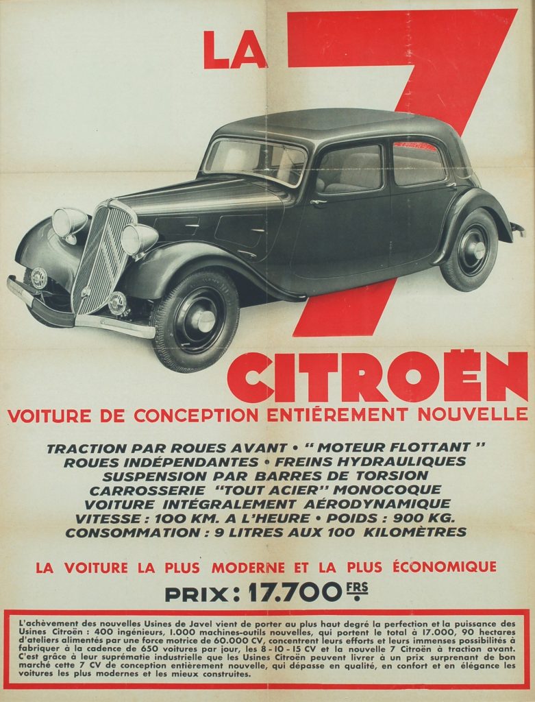 La traction 7CV Citroën Paris